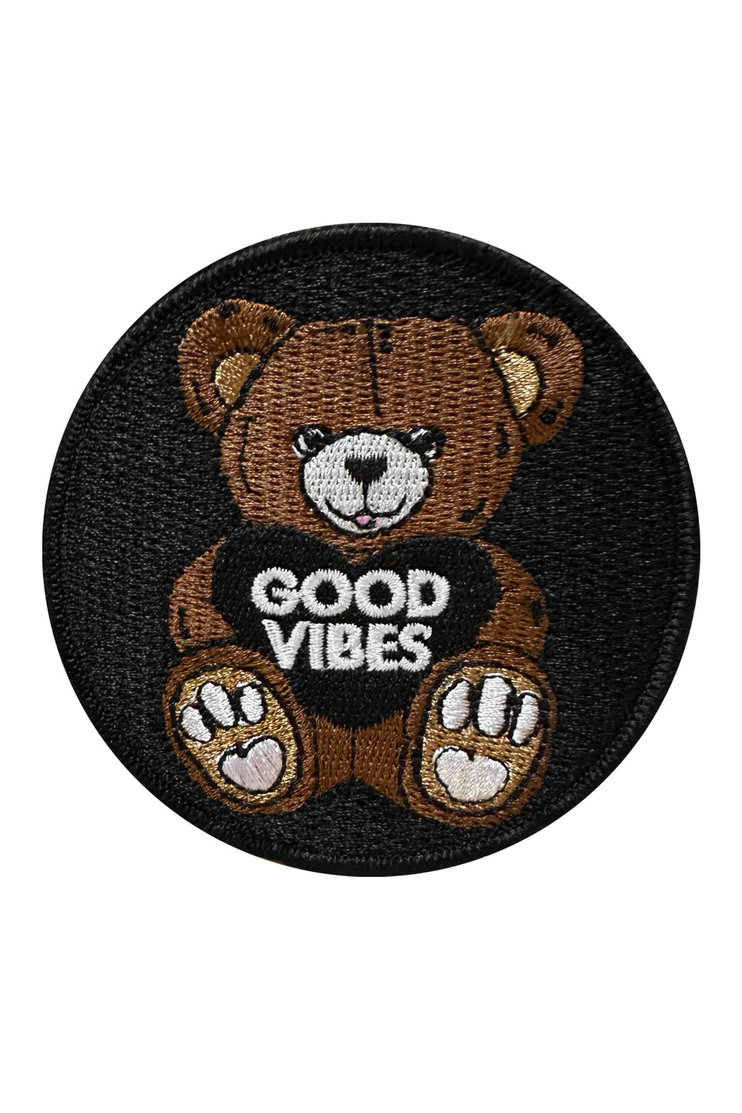 Teddy Bear Good Vibes Velcro Patch