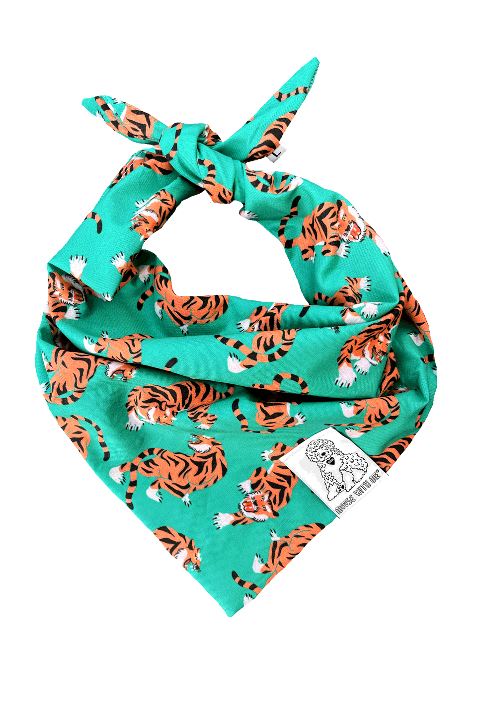 Dog Bandana Tigers - Customize by adding Interchangeable Velcro Embroidered Patches