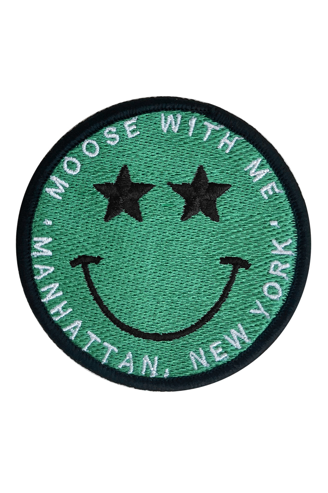 Star Smiley Face Manhattan New York Velcro Patch
