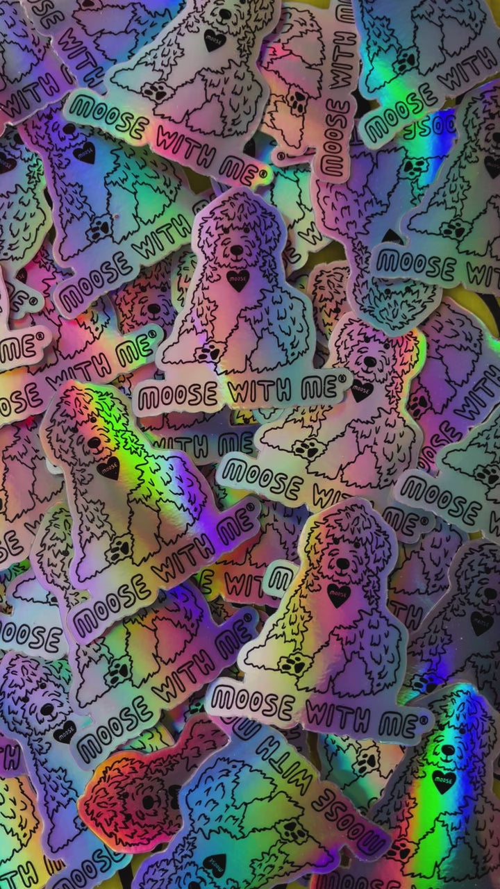 Dog Holographic Vinyl Sticker