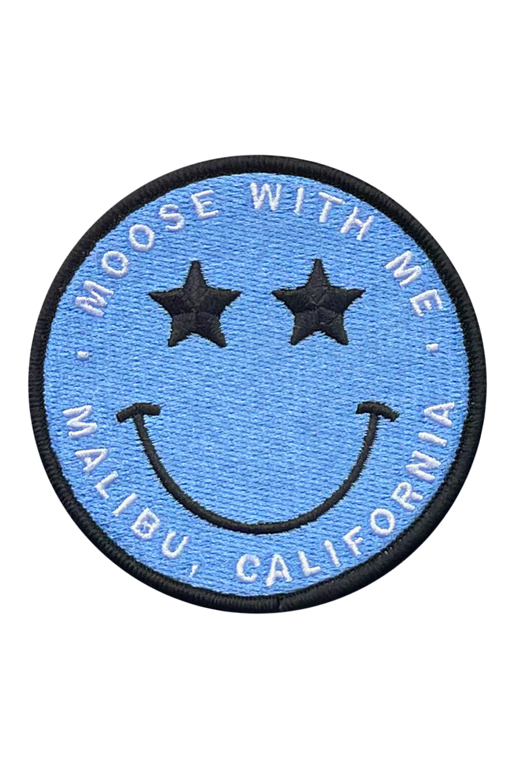 Star Smiley Face Malibu California Velcro Patch