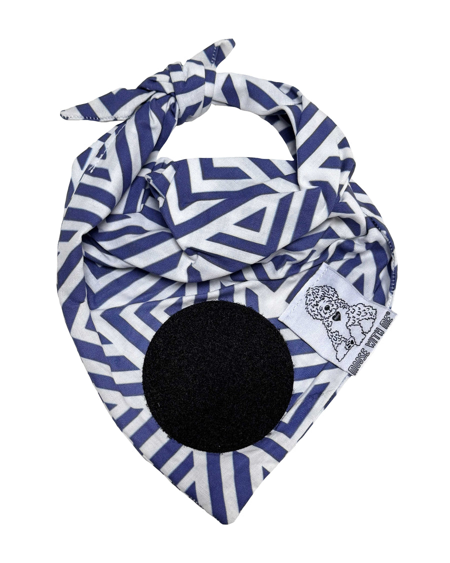 Dog Bandana Hanukkah - Blue - Customize by adding Interchangeable Velcro Embroidered Patches