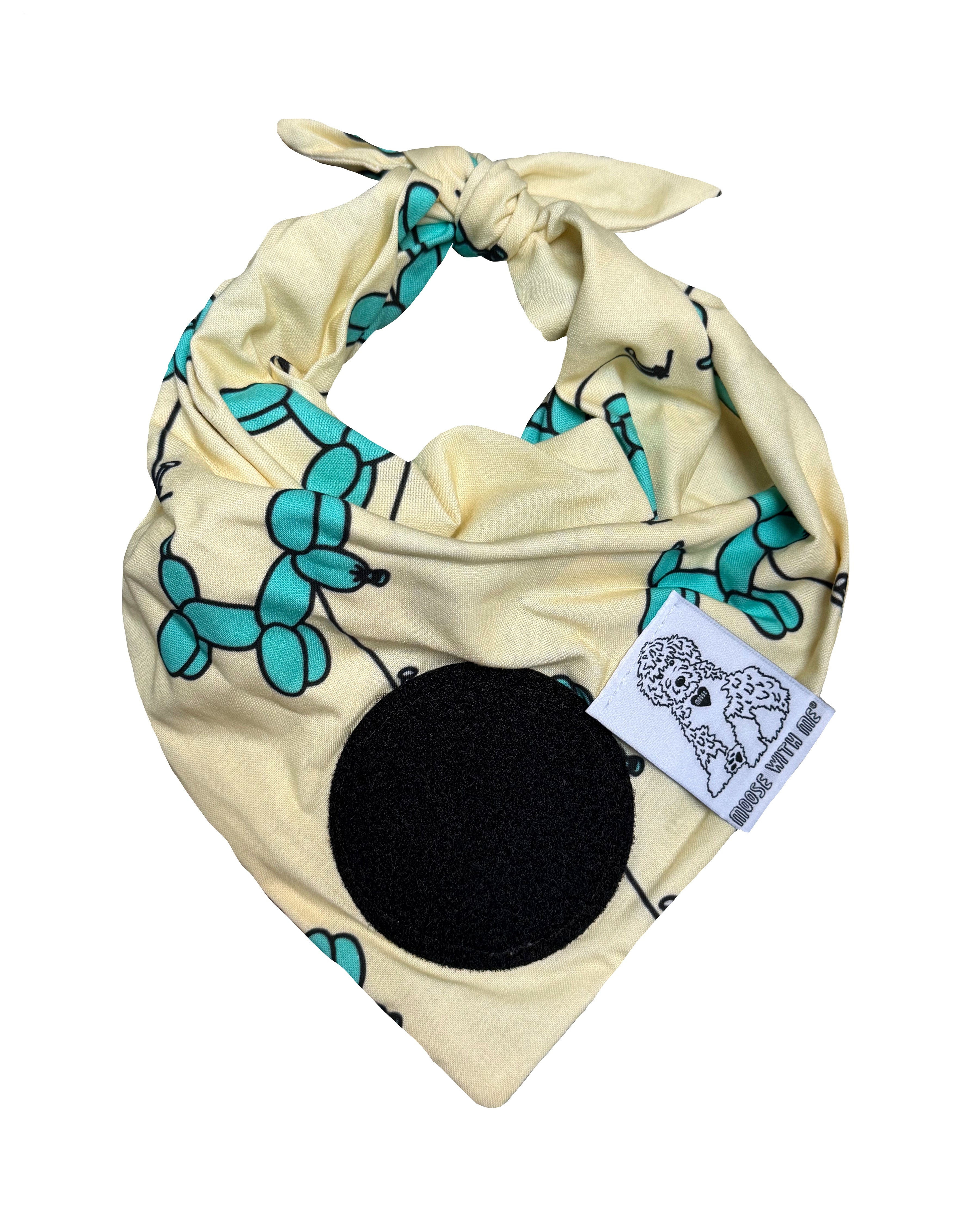 Dog Bandana Balloon Dog - Customize by adding Interchangeable Velcro Embroidered Patches