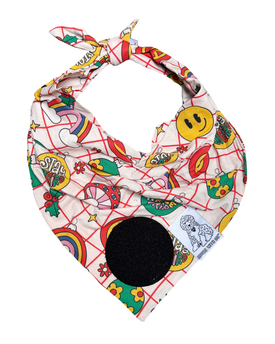 Dog Bandana Christmas Ornaments - Customize by adding Interchangeable Velcro Embroidered Patches
