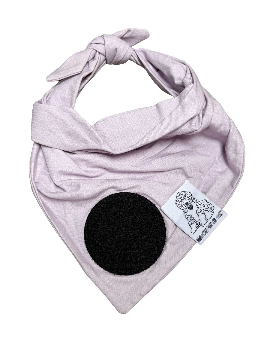 Dog Bandana Solid Lavender - Customize by adding Interchangeable Velcro Embroidered Patches