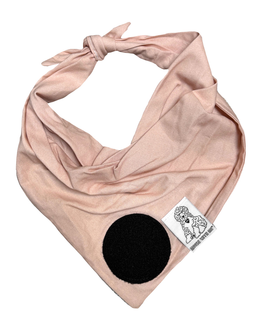 Dog Bandana Solid Cashew - Customize by adding Interchangeable Velcro Embroidered Patches