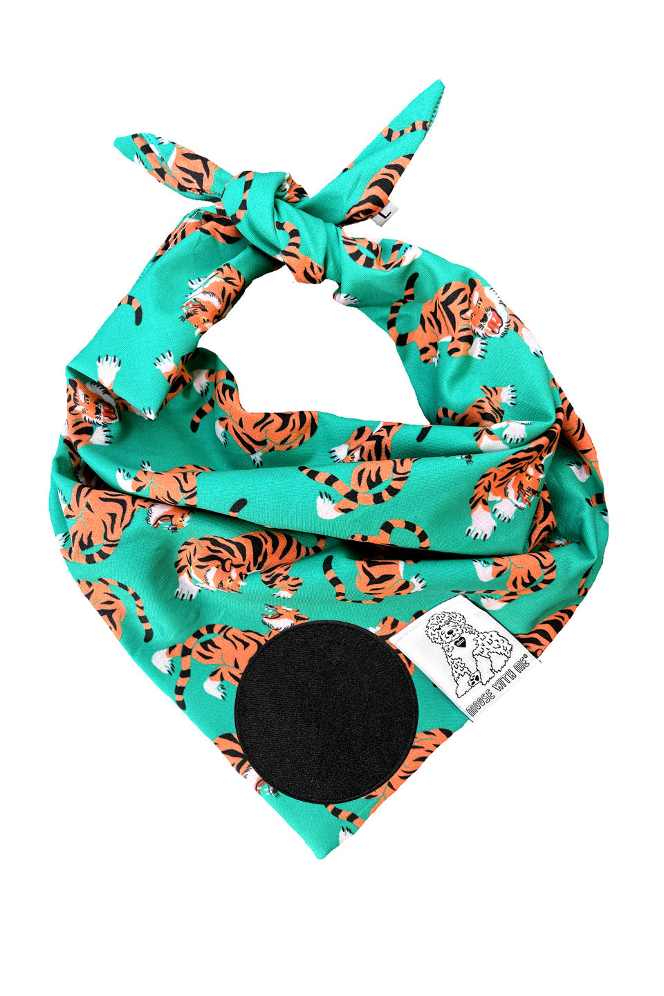 Dog Bandana Tigers - Customize by adding Interchangeable Velcro Embroidered Patches
