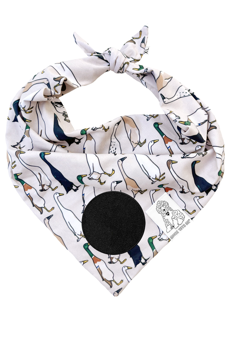 Dog Bandana Duck - Beige - Customize by adding Interchangeable Velcro Embroidered Patches