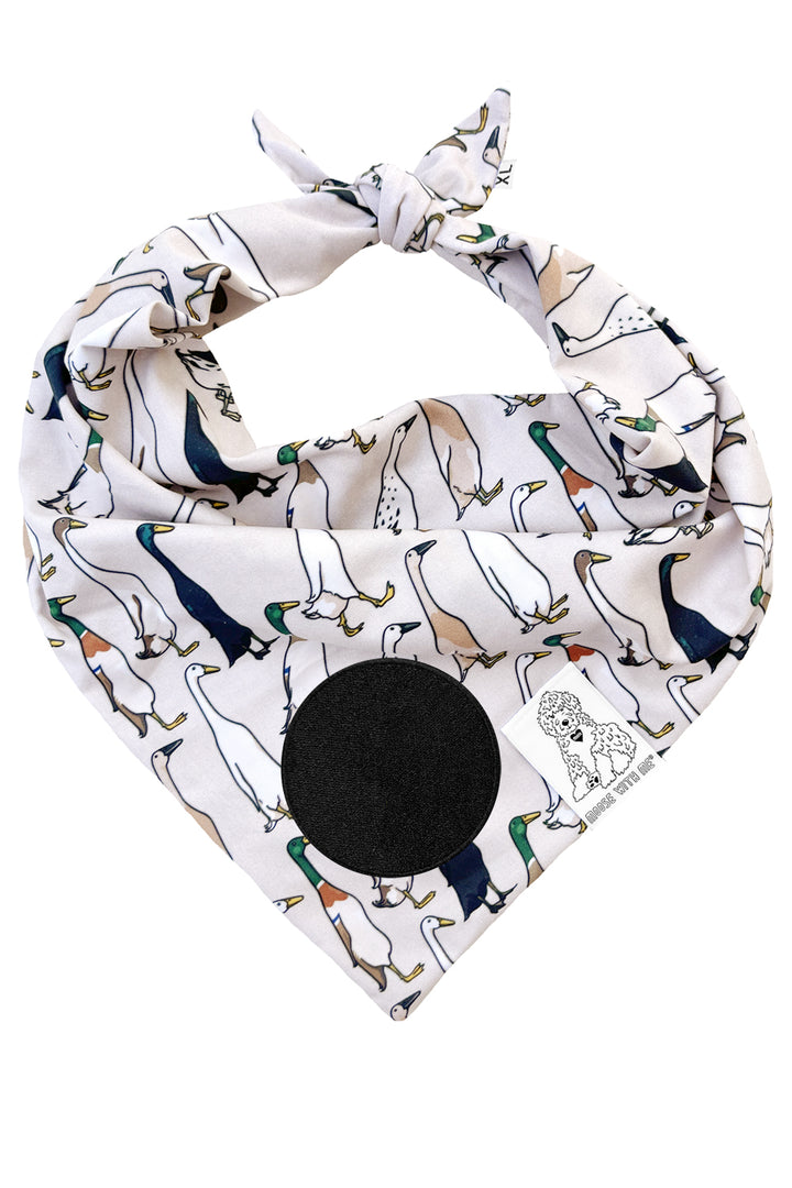Dog Bandana Duck - Beige - Customize by adding Interchangeable Velcro Embroidered Patches