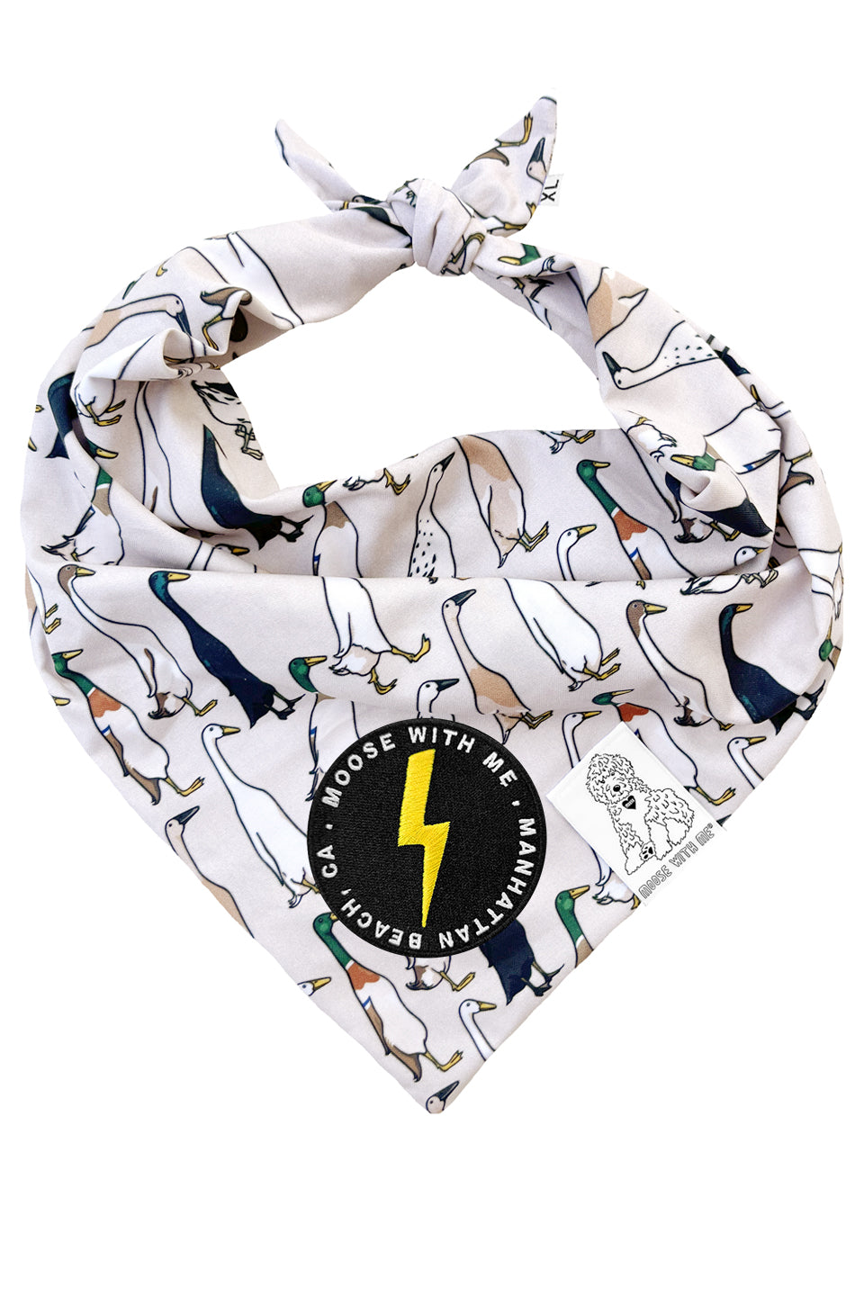 Dog Bandana Duck - Beige - Customize by adding Interchangeable Velcro Embroidered Patches