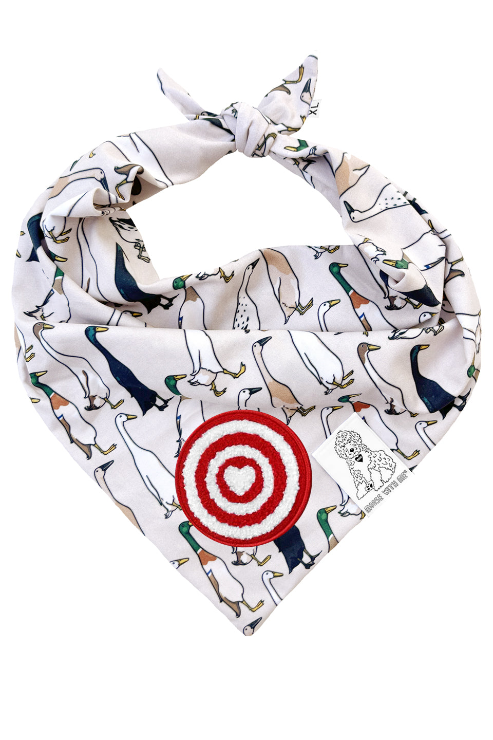 Dog Bandana Duck - Beige - Customize by adding Interchangeable Velcro Embroidered Patches