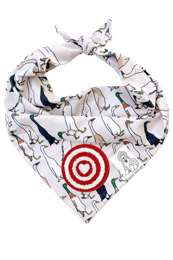 Dog Bandana Duck - Beige - Customize by adding Interchangeable Velcro Embroidered Patches