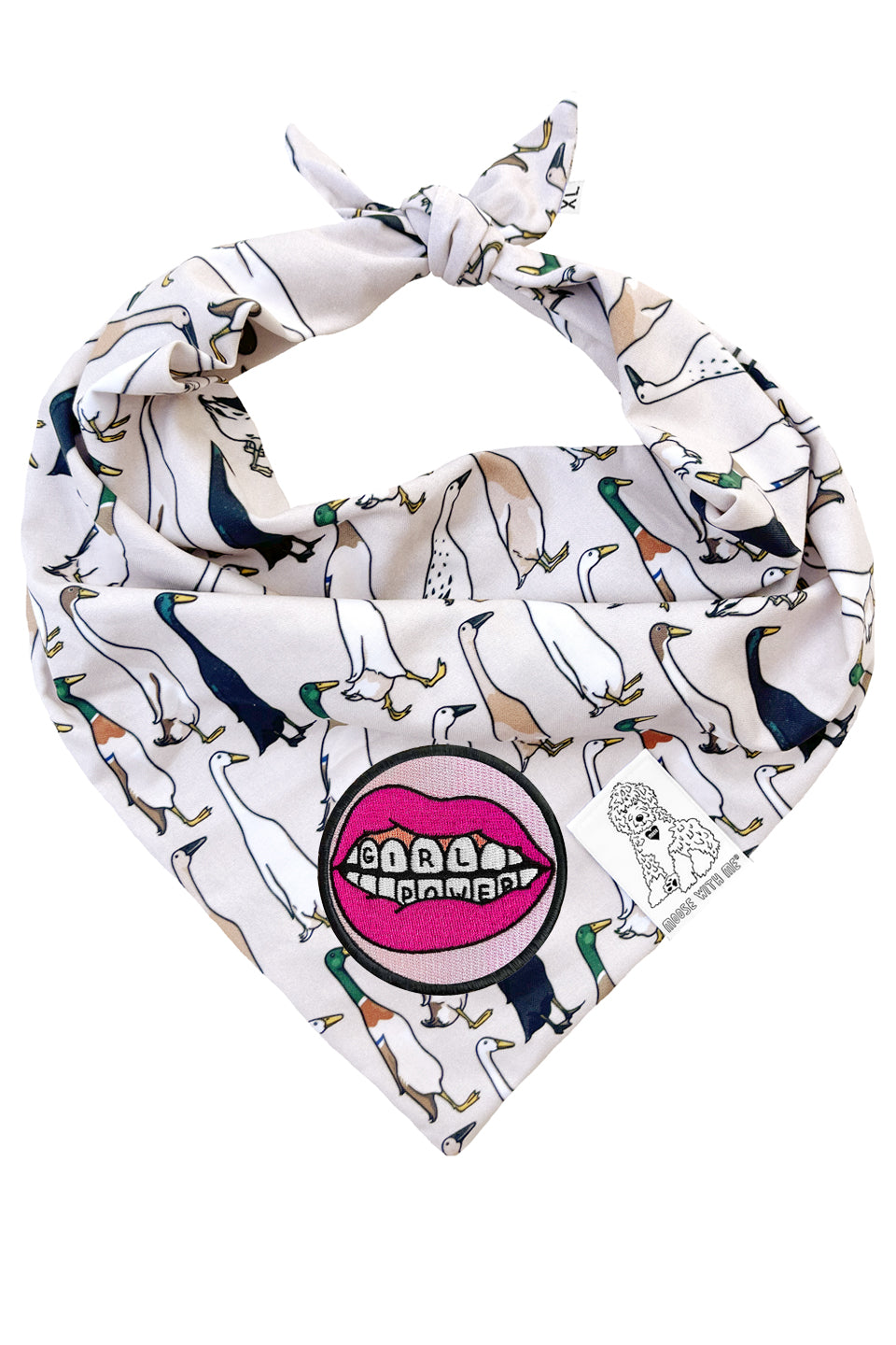 Dog Bandana Duck - Beige - Customize by adding Interchangeable Velcro Embroidered Patches