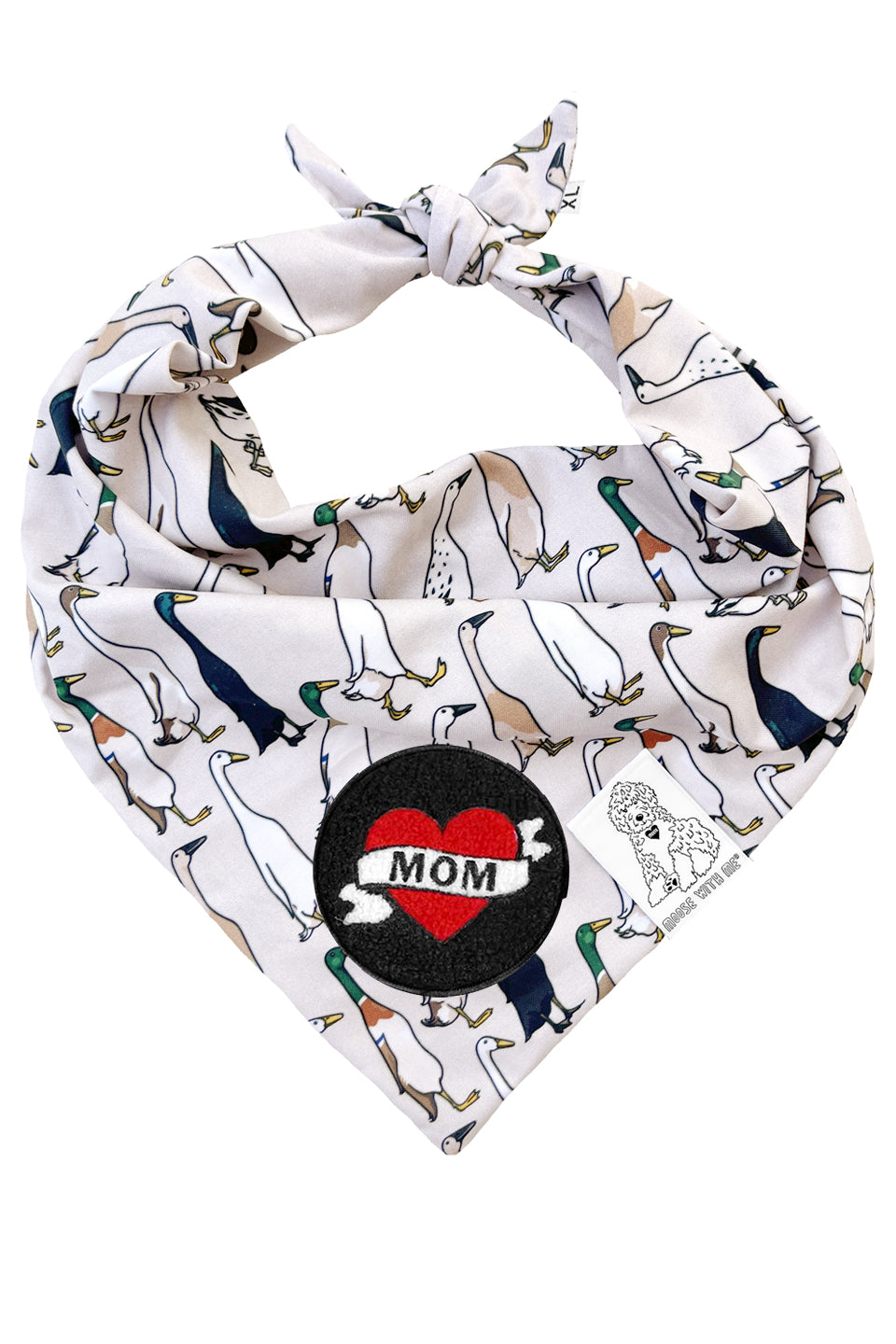 Dog Bandana Duck - Beige - Customize by adding Interchangeable Velcro Embroidered Patches