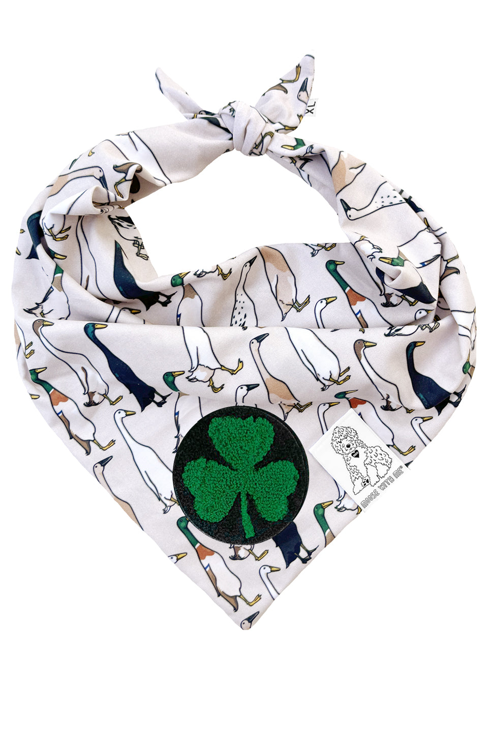 Dog Bandana Duck - Beige - Customize by adding Interchangeable Velcro Embroidered Patches