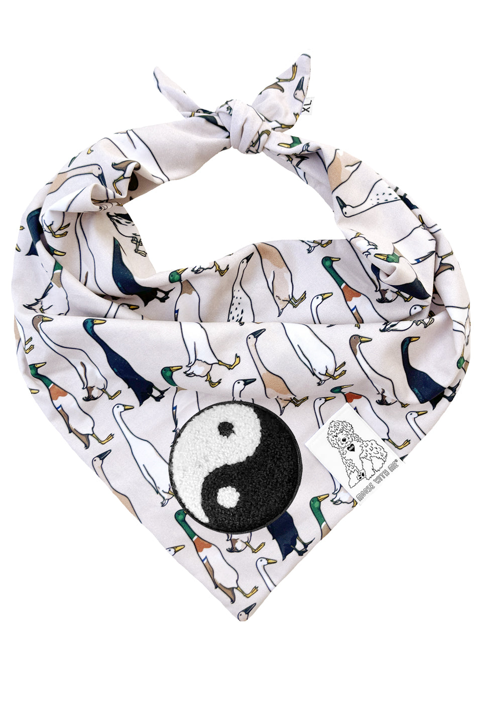 Dog Bandana Duck - Beige - Customize by adding Interchangeable Velcro Embroidered Patches