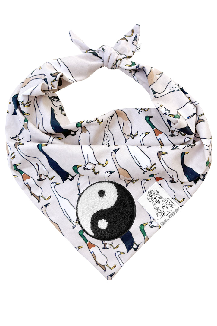 Dog Bandana Duck - Beige - Customize by adding Interchangeable Velcro Embroidered Patches