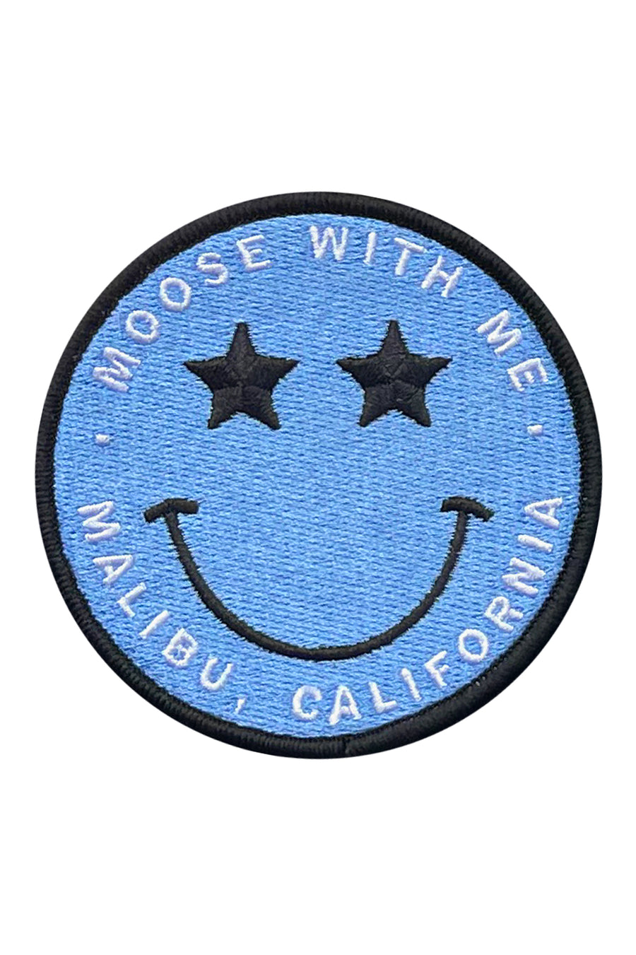 Star Smiley Face Malibu California Velcro Patch